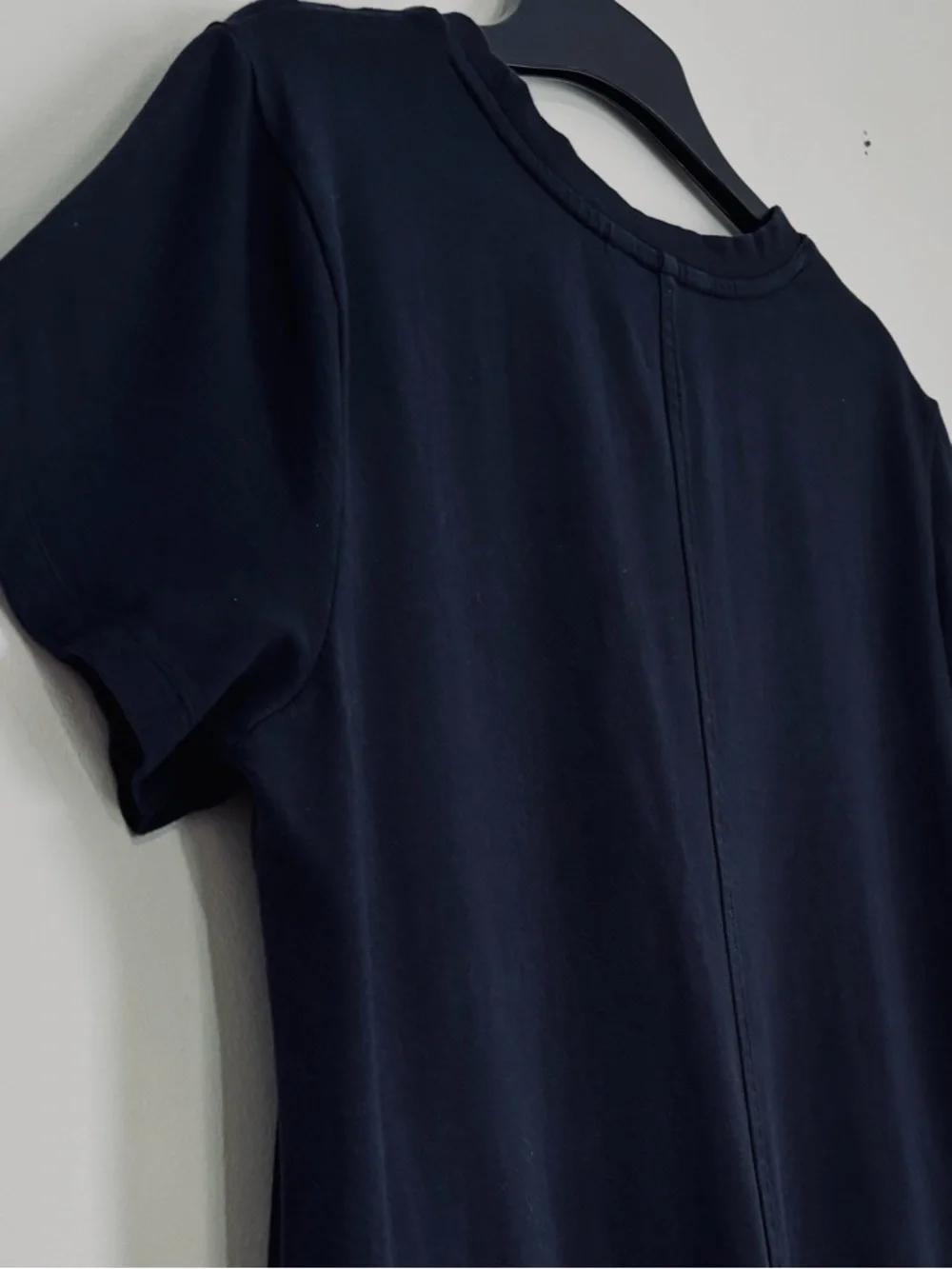 Banana Republic slouchy office black short sleeve pullover T-shirt dress Women M - Picture 7 of 16